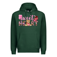 Sports Green sweetheart with bear Premium Hoodie - NancyCooperArtShop