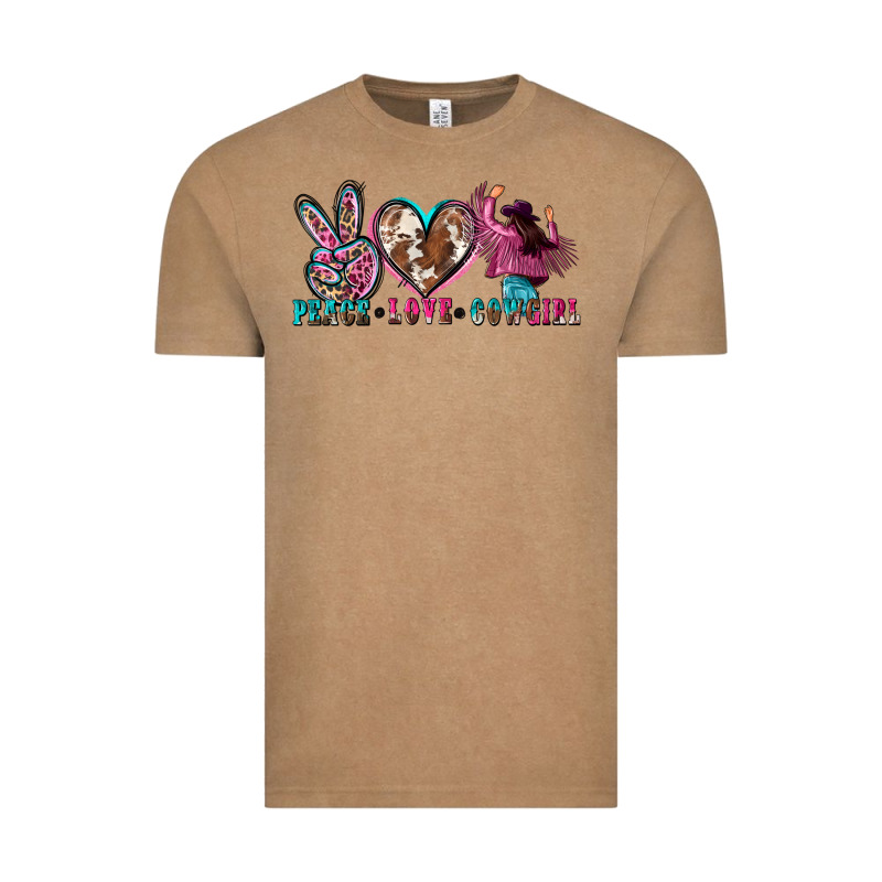 Peace Love Cowgirl Vintage Tee by Zillion Design Studio | Teevron