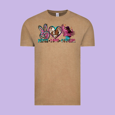 Peace Love Cowgirl Vintage Tee Designed By Zillion Design Studio
