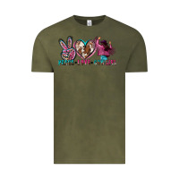 Vintage Olive peace love cowgirl Vintage Tee - Zillion Design Studio