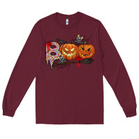 Burgundy boo Long Sleeve Tee - CowhideDigitalArt
