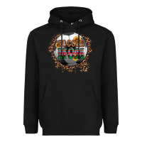 Black soccer mom with serape and leopard Heavyweight Hoodie - Artiststas