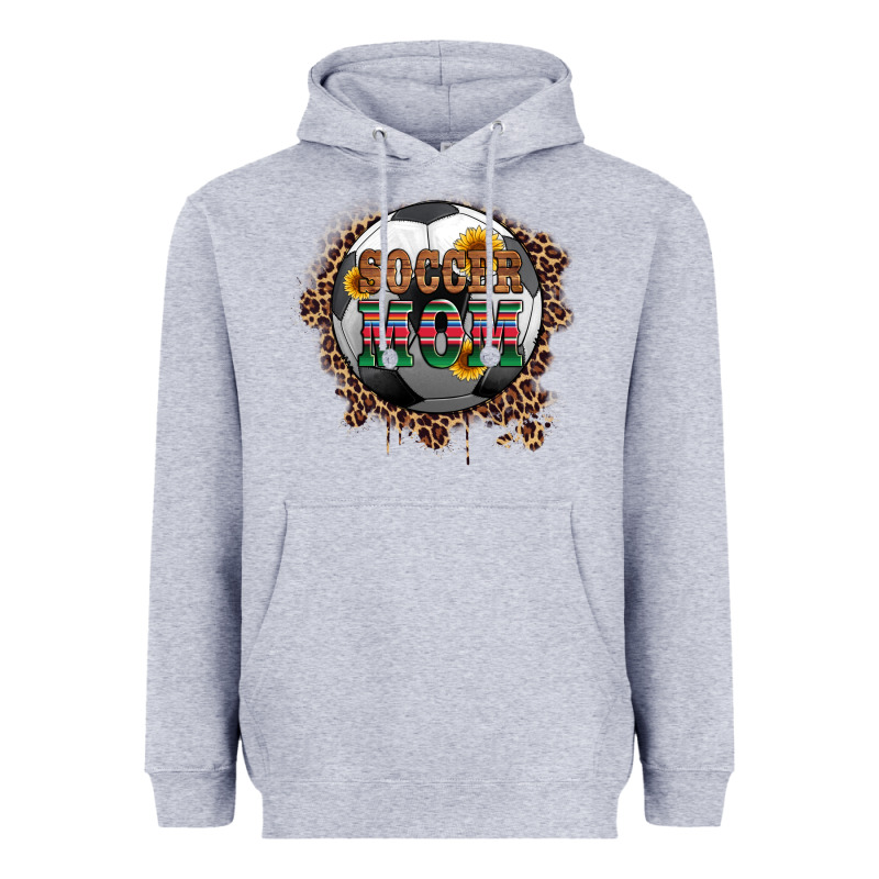 Soccer Mom With Serape And Leopard Heavyweight Hoodie by Artiststas | Teevron