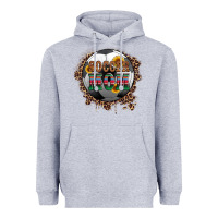Heather Grey soccer mom with serape and leopard Heavyweight Hoodie - Artiststas