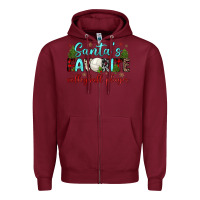 Burgundy santa s favorite volleyball player Zipper Hoodie - JahusDesignShop