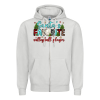 Dove Grey santa s favorite volleyball player Zipper Hoodie - JahusDesignShop