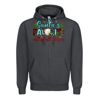 Smoke santa s favorite volleyball player Zipper Hoodie - JahusDesignShop