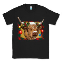 Black highland cow christmas Classic Tee - RanaPortraitStore