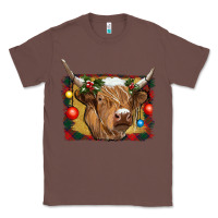 Chestnut highland cow christmas Classic Tee - RanaPortraitStore