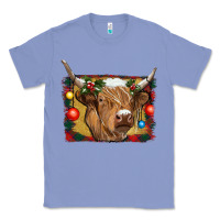 Colony Blue highland cow christmas Classic Tee - RanaPortraitStore