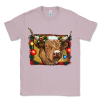 Lilac highland cow christmas Classic Tee - RanaPortraitStore