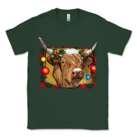 Sports Green highland cow christmas Classic Tee - RanaPortraitStore