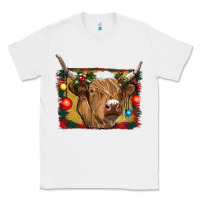 White highland cow christmas Classic Tee - RanaPortraitStore