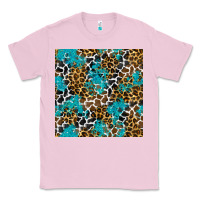 Bubblegum Pink turquoise glitter cowhide leopard seamless pattern Classic Tee - BundleAndBundleShop