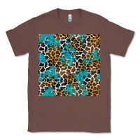 Chestnut turquoise glitter cowhide leopard seamless pattern Classic Tee - BundleAndBundleShop