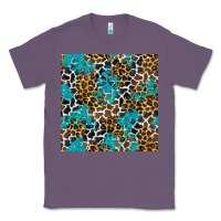 Lavender turquoise glitter cowhide leopard seamless pattern Classic Tee - BundleAndBundleShop
