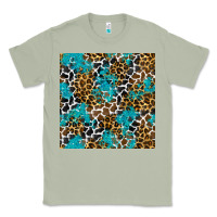 Matcha turquoise glitter cowhide leopard seamless pattern Classic Tee - BundleAndBundleShop