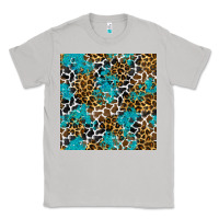 Moon Dust turquoise glitter cowhide leopard seamless pattern Classic Tee - BundleAndBundleShop