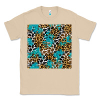 Mushroom turquoise glitter cowhide leopard seamless pattern Classic Tee - BundleAndBundleShop
