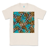 Natural turquoise glitter cowhide leopard seamless pattern Classic Tee - BundleAndBundleShop
