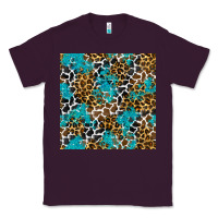 Plum turquoise glitter cowhide leopard seamless pattern Classic Tee - BundleAndBundleShop