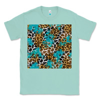 Seafoam turquoise glitter cowhide leopard seamless pattern Classic Tee - BundleAndBundleShop