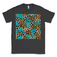 Smoke turquoise glitter cowhide leopard seamless pattern Classic Tee - BundleAndBundleShop