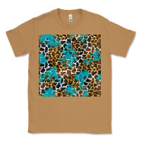 Toasted Coconut turquoise glitter cowhide leopard seamless pattern Classic Tee - BundleAndBundleShop