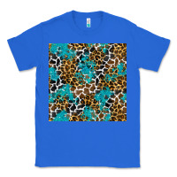 True Royal turquoise glitter cowhide leopard seamless pattern Classic Tee - BundleAndBundleShop