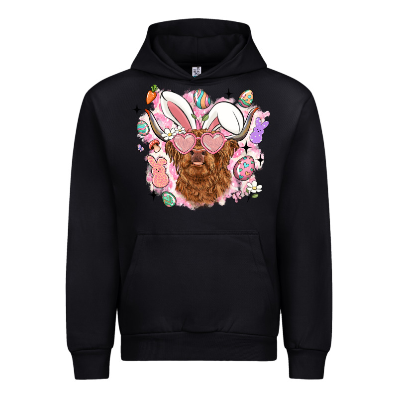 Highland Heifer Easter Urban Hoodie by LillyAllenDesigns | Teevron