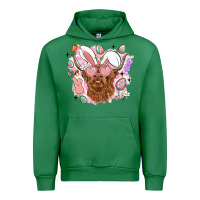 Emerald highland heifer easter Urban Hoodie - LillyAllenDesigns