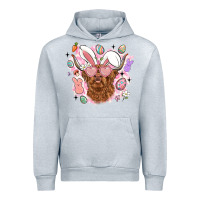 Heather Grey highland heifer easter Urban Hoodie - LillyAllenDesigns