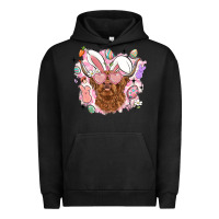 Pigment Black highland heifer easter Urban Hoodie - LillyAllenDesigns