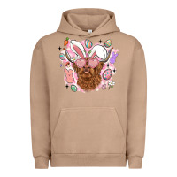 Pigment Burro highland heifer easter Urban Hoodie - LillyAllenDesigns