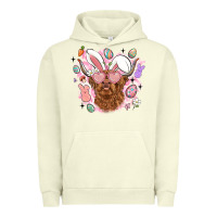 Pigment Pistachio highland heifer easter Urban Hoodie - LillyAllenDesigns