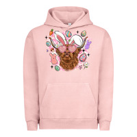Pigment Salmon highland heifer easter Urban Hoodie - LillyAllenDesigns