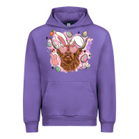 Tulip highland heifer easter Urban Hoodie - LillyAllenDesigns