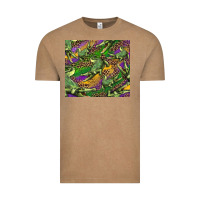 Vintage Coffee mardi gras louisiana crocodile leopard Vintage Tee - RanaPortraitStore