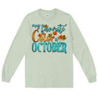 Matcha my favorite color is october Long Sleeve Tee - HRA Design Shop