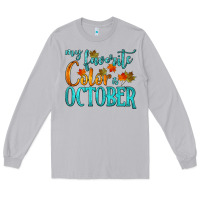 Moon Dust my favorite color is october Long Sleeve Tee - HRA Design Shop