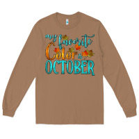 Toasted Coconut my favorite color is october Long Sleeve Tee - HRA Design Shop