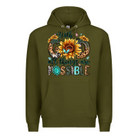Army Green with god all things are possible malias Premium Hoodie - MaliasSmallBusiness