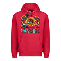 Cardinal with god all things are possible malias Premium Hoodie - MaliasSmallBusiness