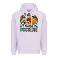 Lilac with god all things are possible malias Premium Hoodie - MaliasSmallBusiness