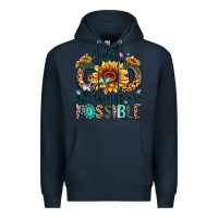 Navy with god all things are possible malias Premium Hoodie - MaliasSmallBusiness
