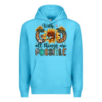 Ocean Blue with god all things are possible malias Premium Hoodie - MaliasSmallBusiness