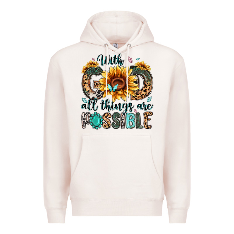 With God All Things Are Possible Malias Premium Hoodie by MaliasSmallBusiness | Teevron