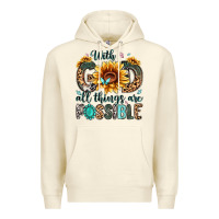 Sandshell with god all things are possible malias Premium Hoodie - MaliasSmallBusiness