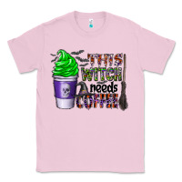Bubblegum Pink this witch needs coffee Classic Tee - CowhideDigitalArt