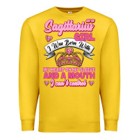 Lemon As A Sagittarius Girl I Was Born With My Heart On My Sleeve And  Mouth Premium Sweatshirt - Jasminsmagicworld